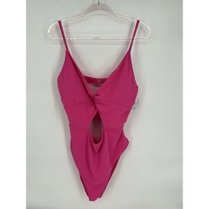 Decree Cut Out Bathing Suit Women's Size XXL Hot Pink Super Cheeky NWT Org $64